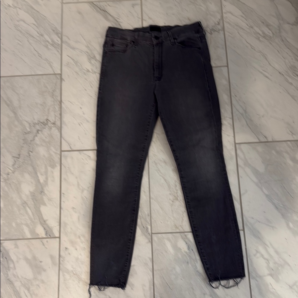 MOTHER Charcoal Skinny Jeans